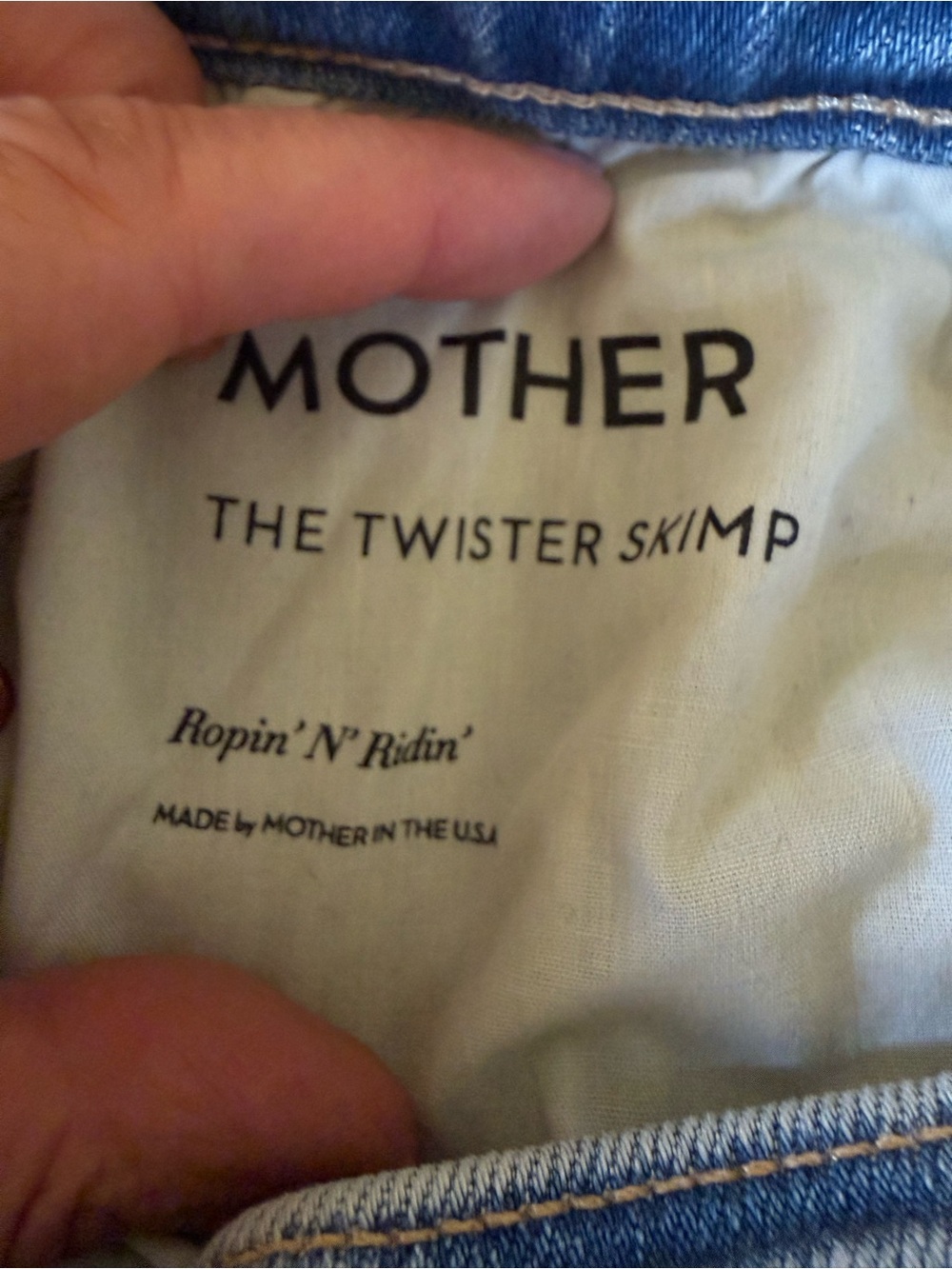 MOTHER The Twister Skimp Jeans Ropin’ and Ridin’ Mid rise wide leg Size 27 - Picture 7 of 11